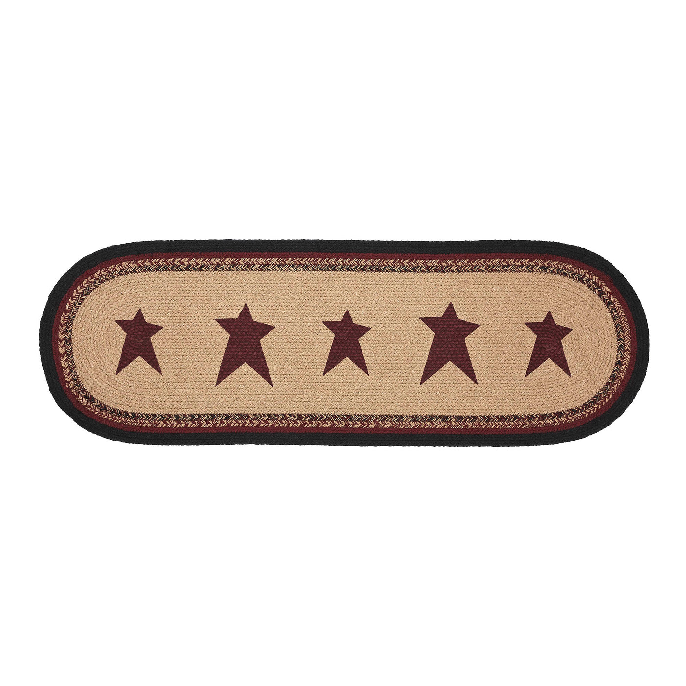 Connell Stencil Stars 36" Oval Table Runner