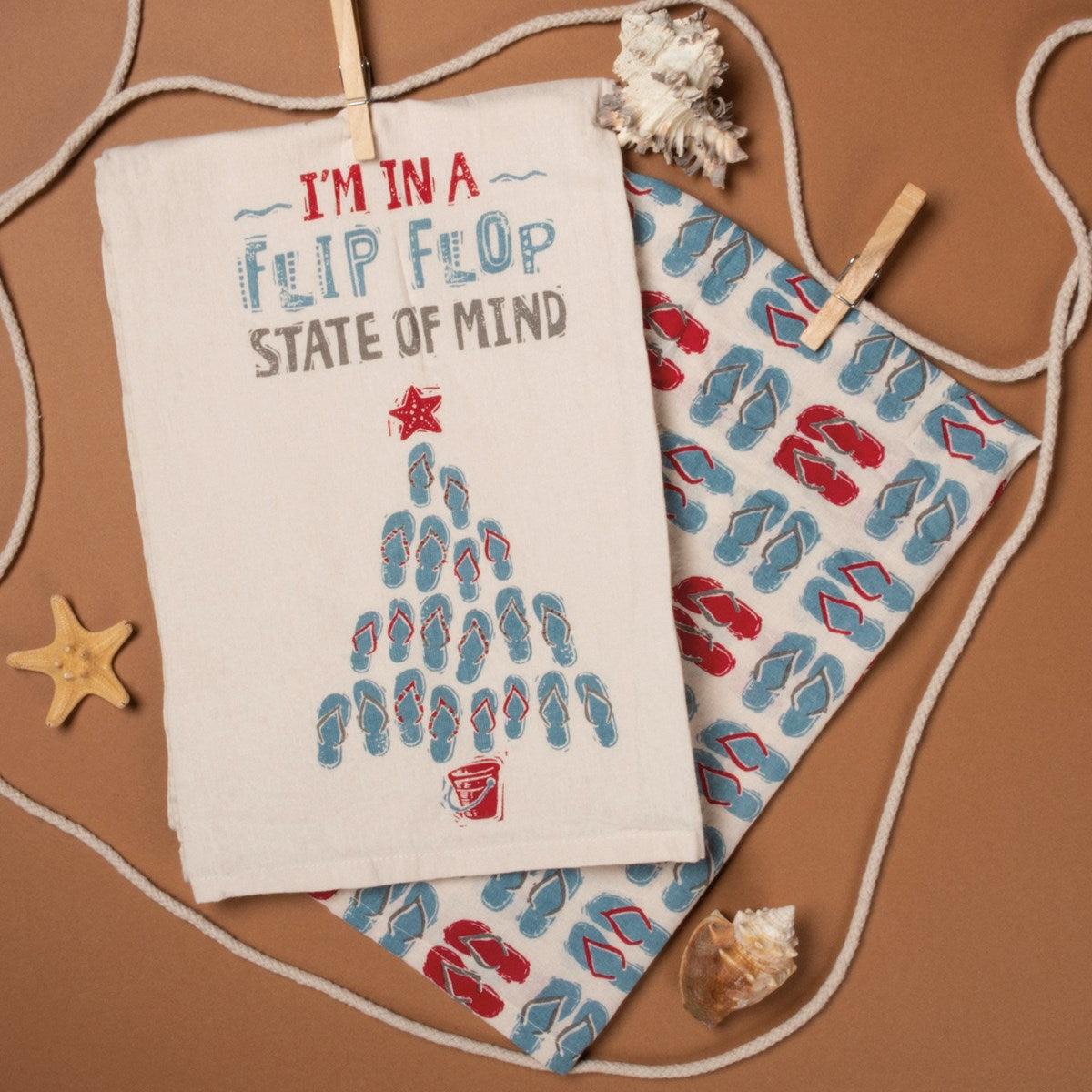 💙 In A Flip Flop State Of Mind Christmas Tree Kitchen Towel Set