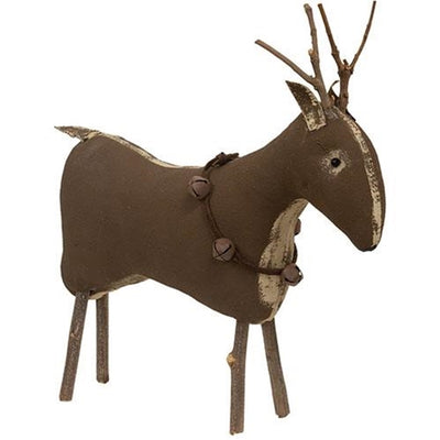 Stiffened Fabric Primitive Standing Reindeer