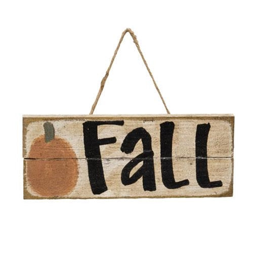 💙 Fall Pumpkin Rustic Wood Sign with Jute Hanger