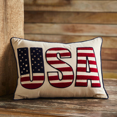 USA Flag Pillow 14" x 20"