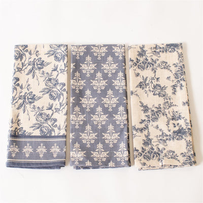 French Blue Tea Towels Set of 3