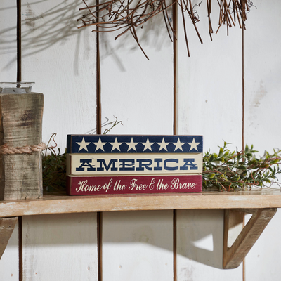 AMERICA Home Of The Free And The Brave Wooden Sign