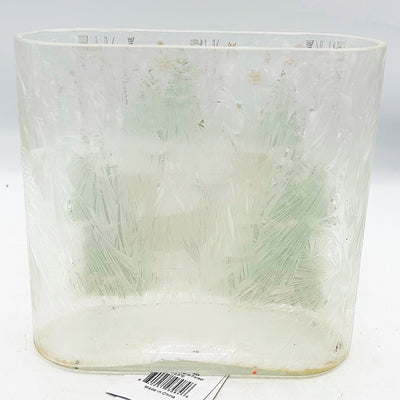 Deer in Forest Square Frosted Glass Container Vase