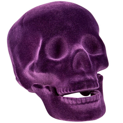 DAY 28 🎃 31 DAYS OF SPOOKYWEEN Flocked Purple Skull Sitter