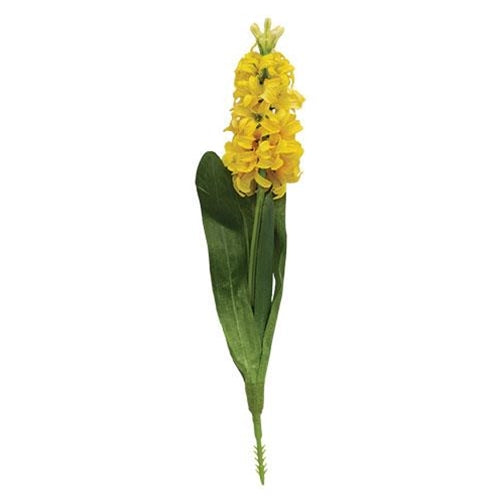 Yellow Hyacinth 17.5" Faux Floral Stem