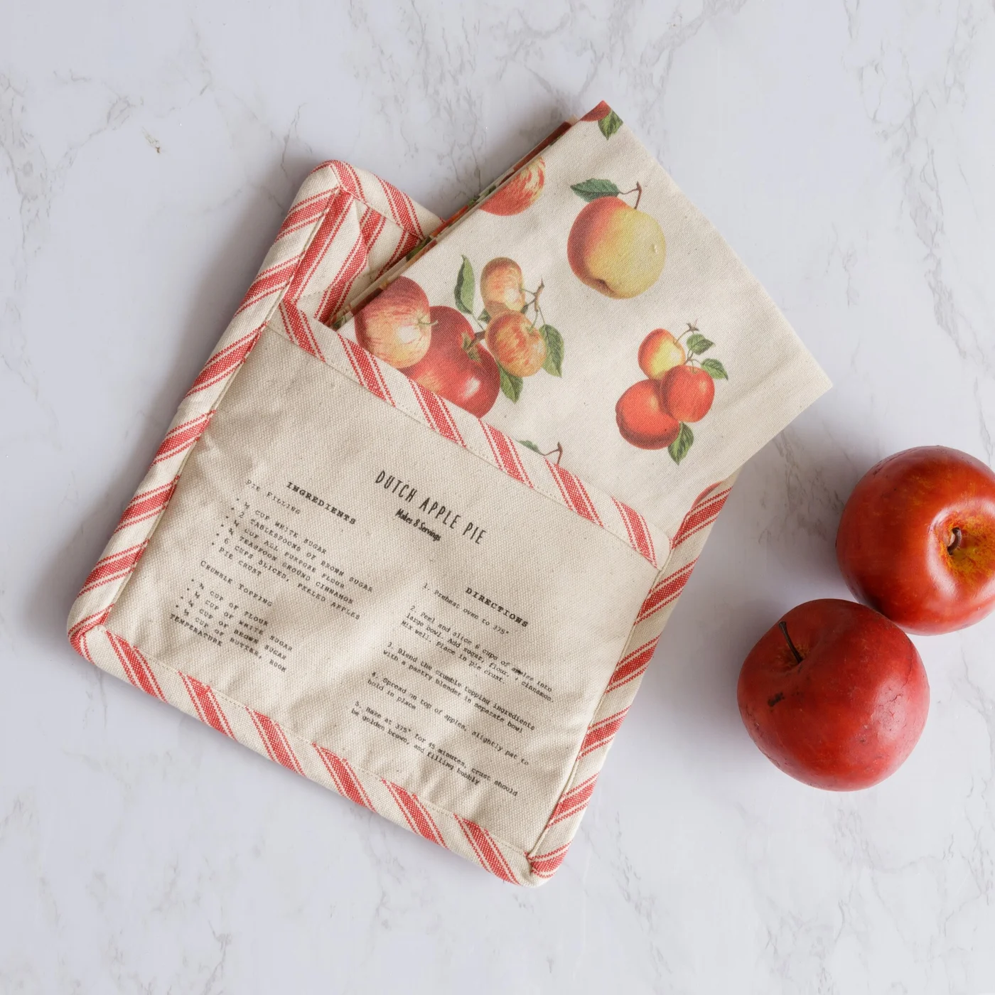 Pot Holder And Tea Towel Dutch Apple Pie Recipe