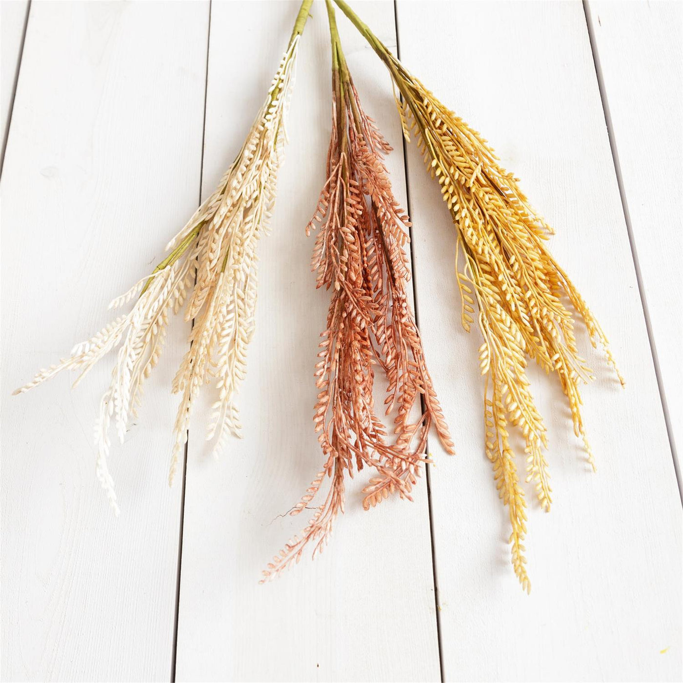 Set of 3 Fall Colored Oat 22" Faux Grain Stems