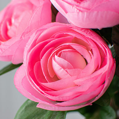 🎄Pink Ranunculus 20" Faux Floral Bush