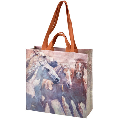 💙 Western Horses Reusable Market Tote