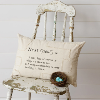 Cozy Nest Definition 12" x 18" Throw Pillow