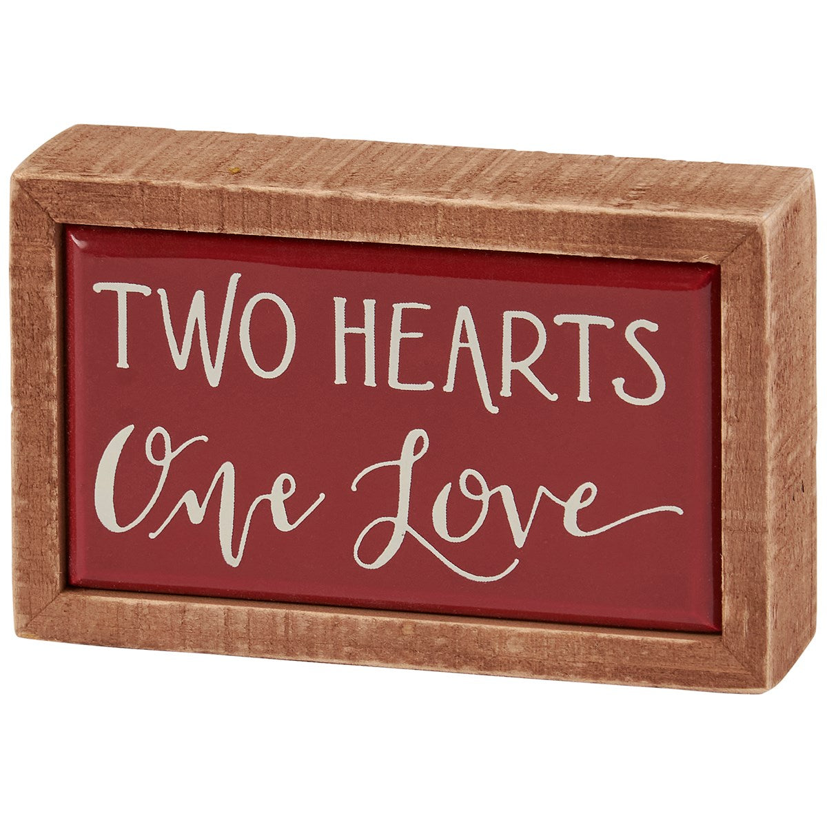 Two Hearts One Love Mini Box Sign