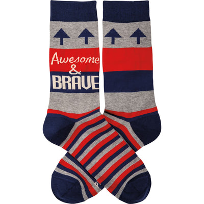 Awesome & Brave Fun Novelty Socks