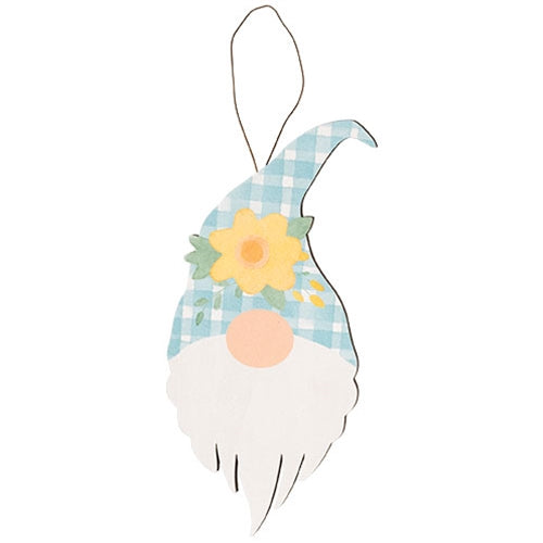 Set of 3 Spring Flower Chunky Gnome Ornaments