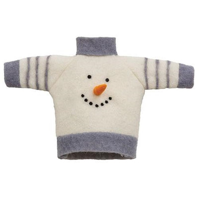 HAPPY BIRTHDAY🎂 💙 Snowman Sweater Felted Wool Bottle Topper