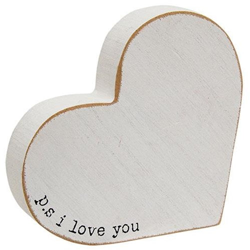 PS I Love You & I Love Us Heart Chunky Sitters Set of 2