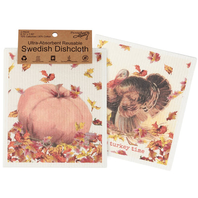 Turkey Time Swedish Dishcloth Set
