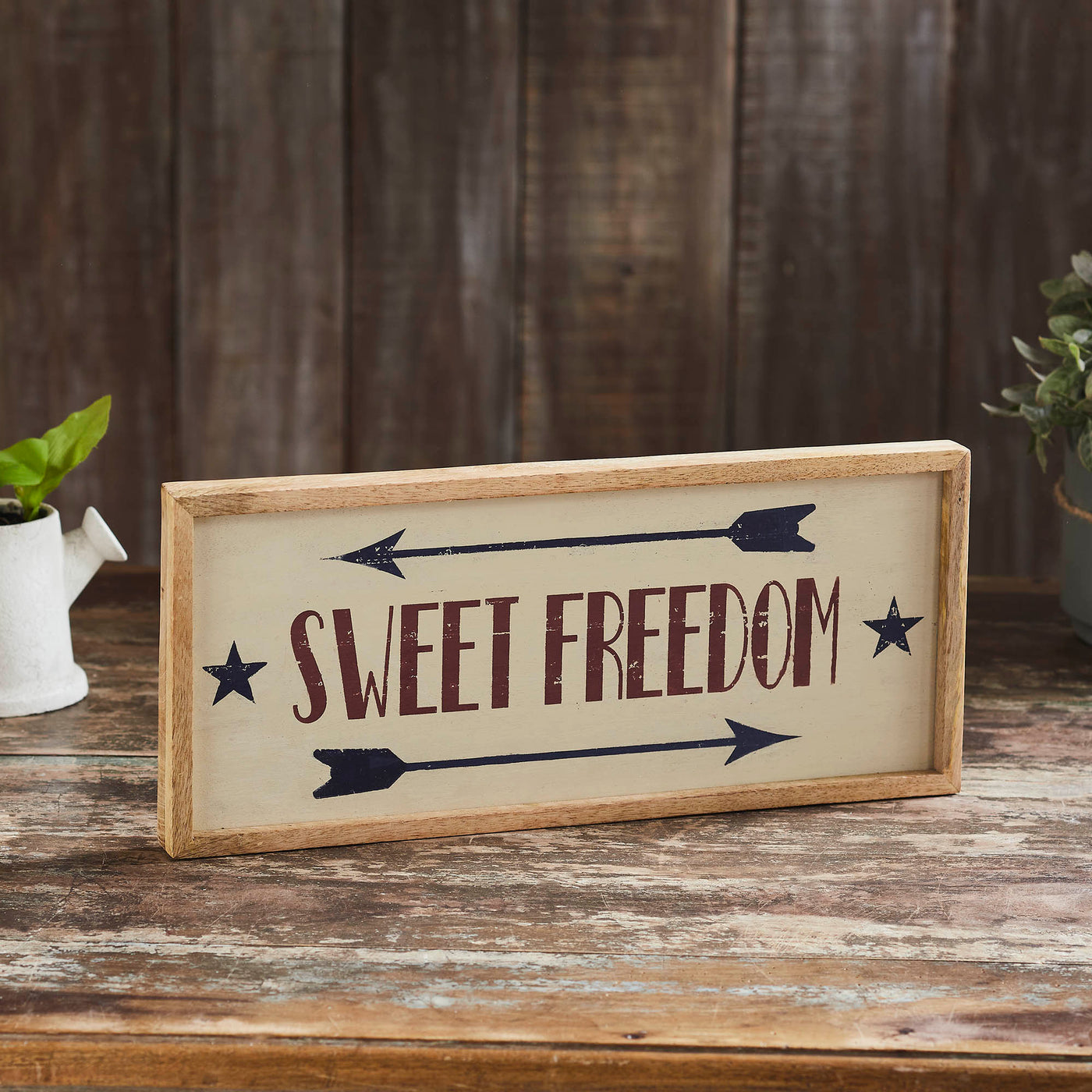 Sweet Freedom 16" Americana Wooden Sign