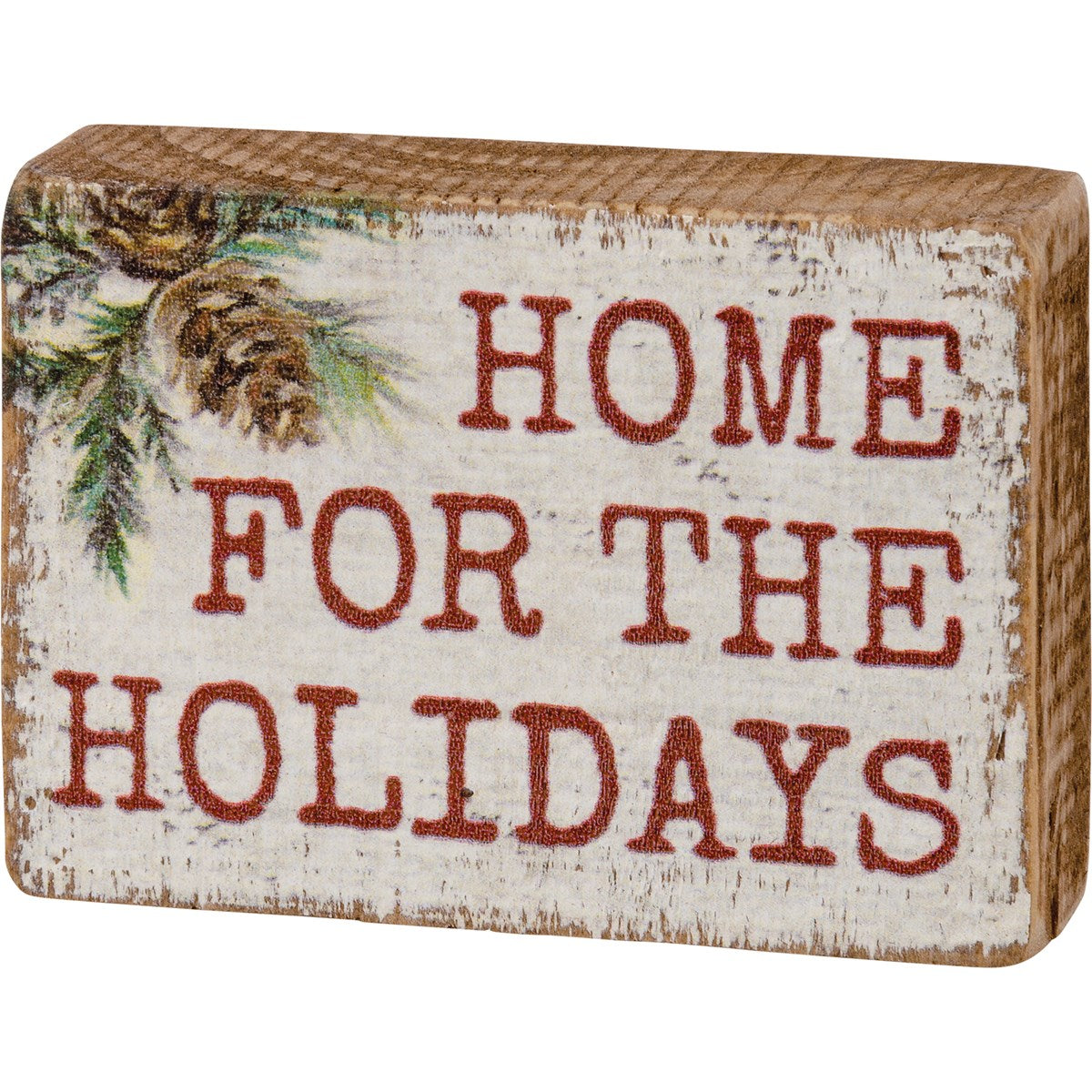 Home For The Holidays Mini Wooden Block Sign