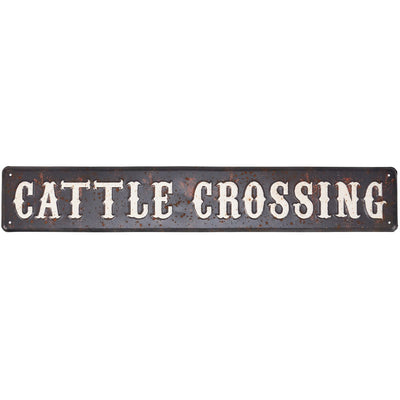 Cattle Crossing 22" Metal Wall Sign