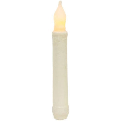 Set of 4 Creamy White Timer Taper LED Candles