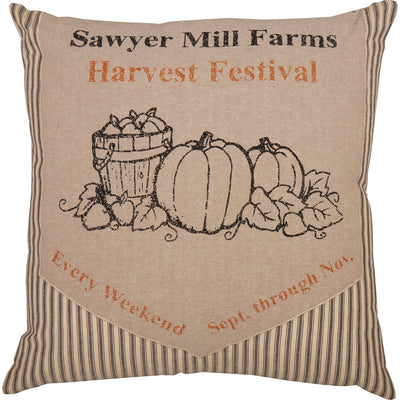 Sawyer Mill Charcoal Harvest Festival 18" Fall Accent Pillow