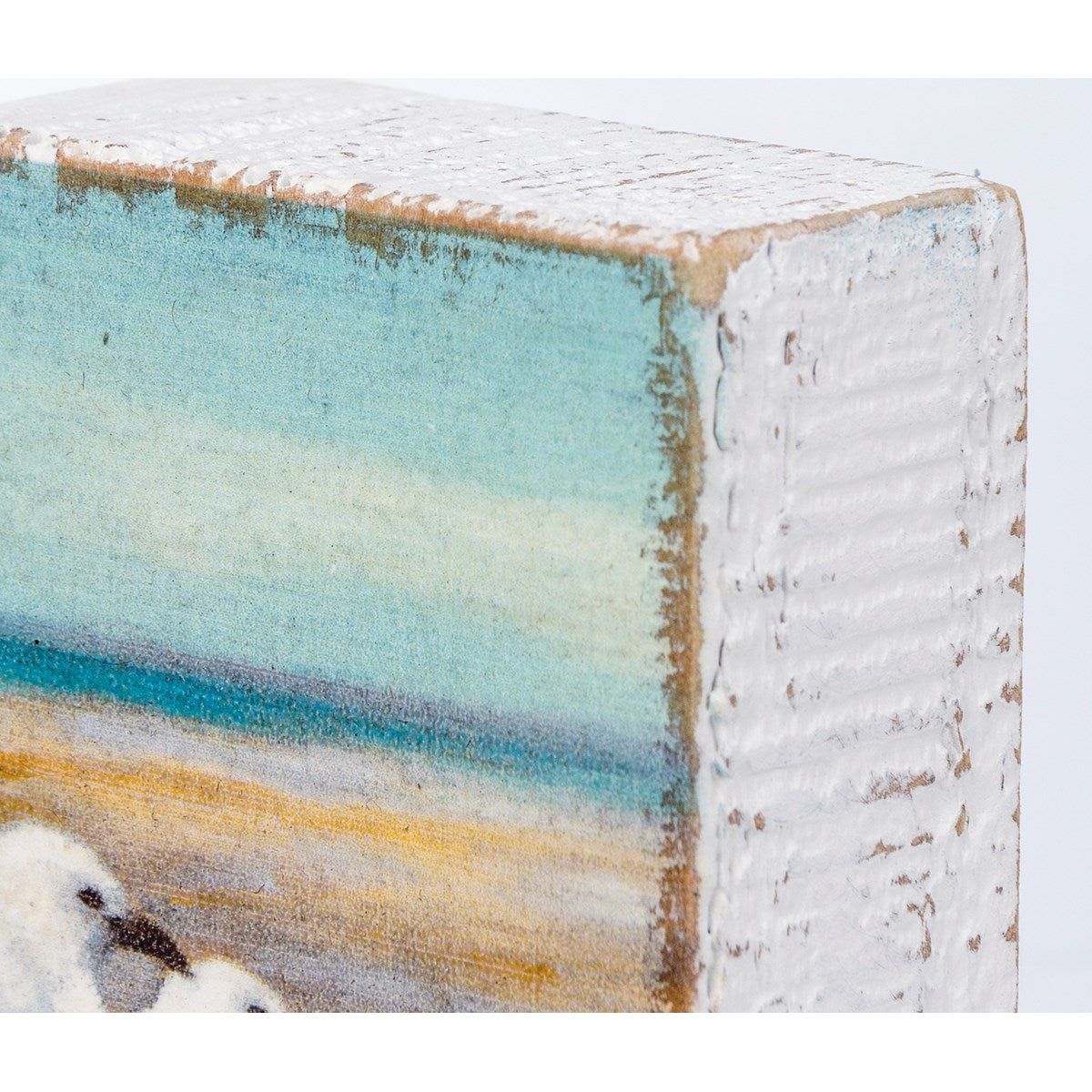 Seagulls At The Beach 3" Mini Block Sign