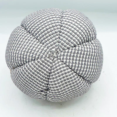 💙 Gray Fabric 6" Pumpkin with Twig Stem