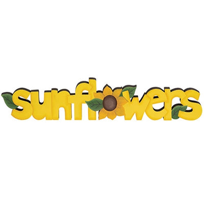 💙 Sunflowers Wooden Cutout Word Sitter