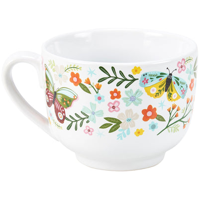 A Cup Of Faith 20 oz Floral Mug