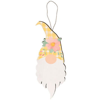 Set of 3 Spring Flower Chunky Gnome Ornaments