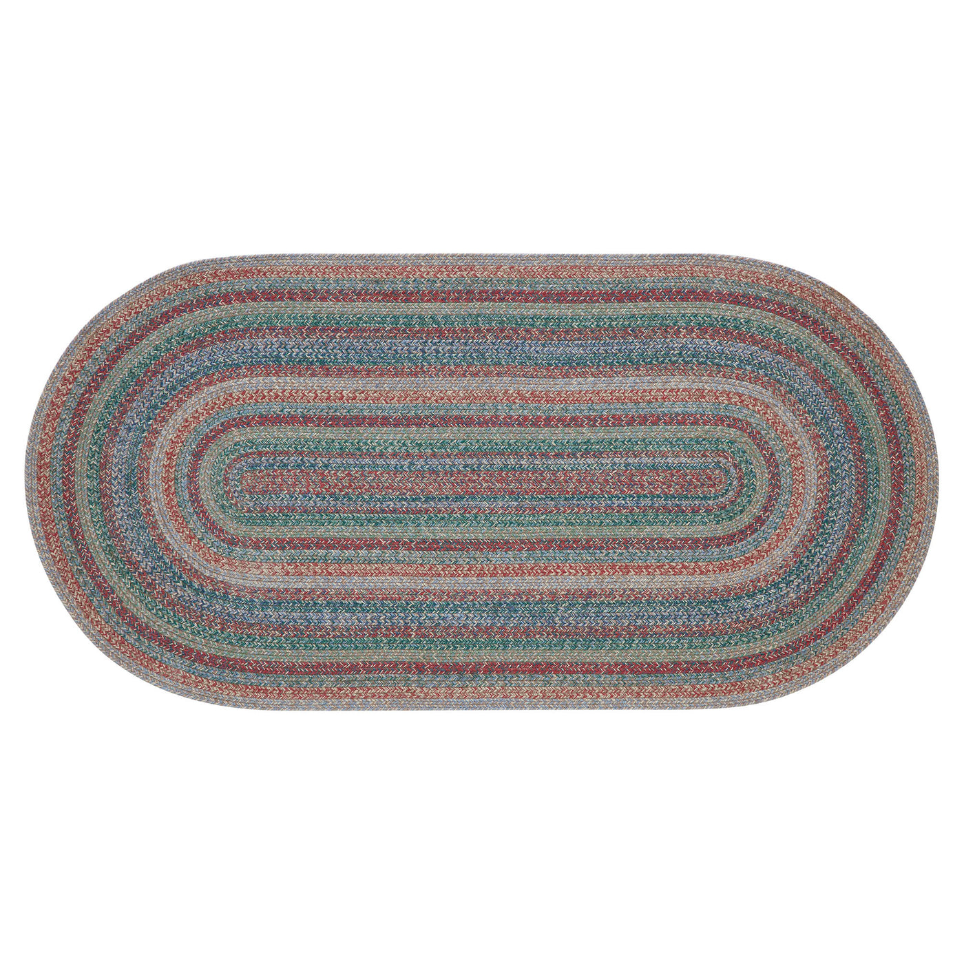 Multi Jute 72" Oval Rug w/ Pad