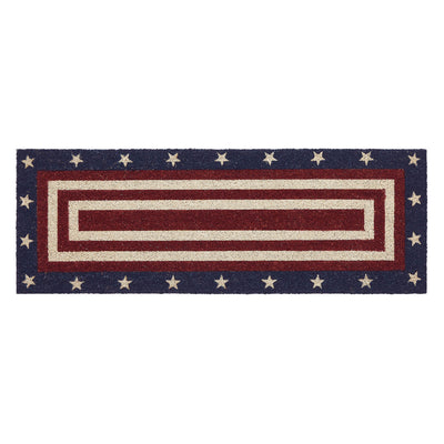Red White and Blue Coir Rug 17" x 48"