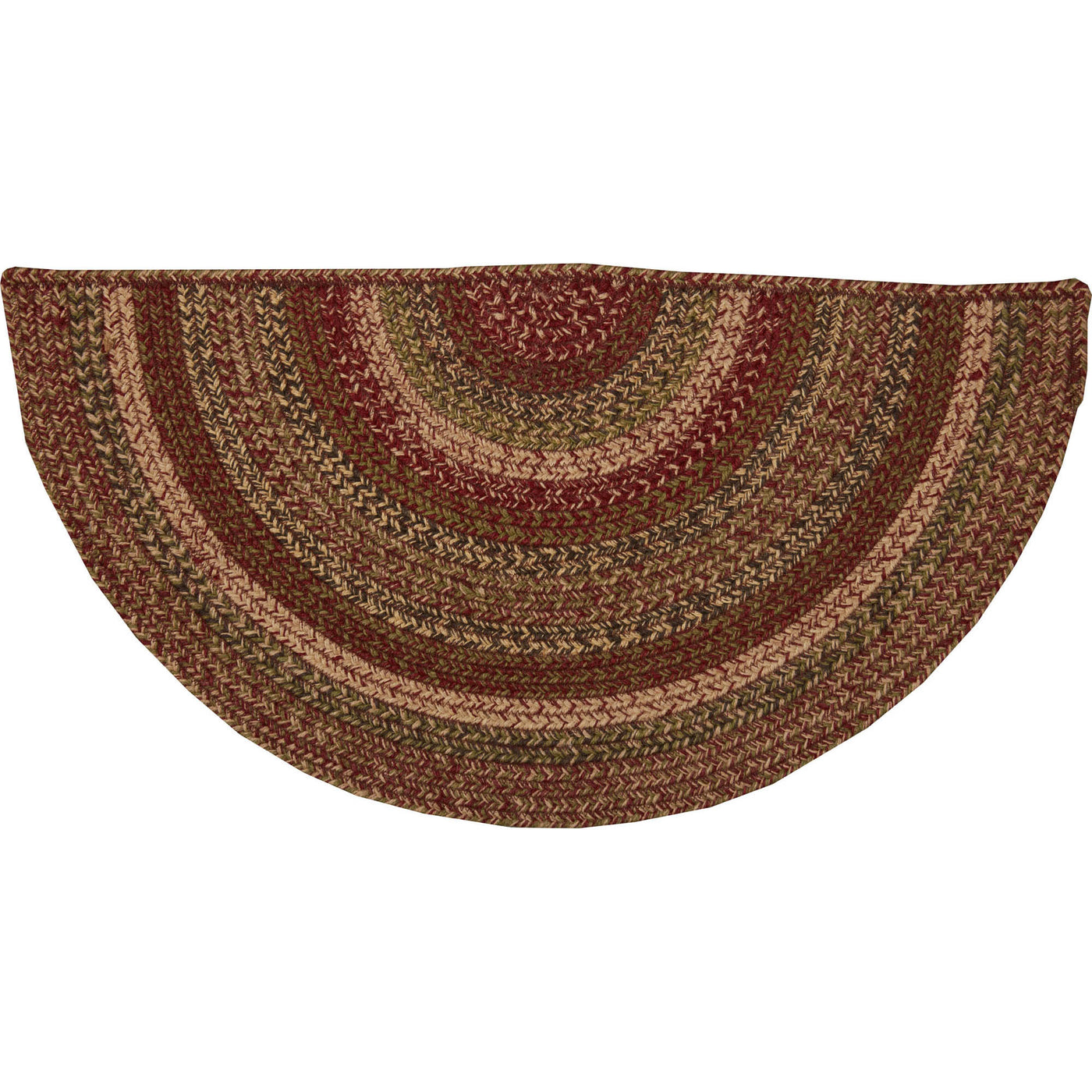 Cider Mill Jute Rug Half Circle w/ Pad 16.5'' x 33''