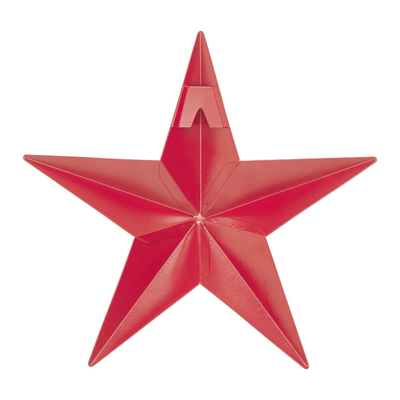 Distressed Barn Red 8" Metal Star