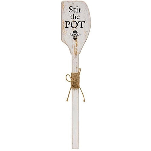 Stir the Pot Distressed Wooden Decorative Spatula