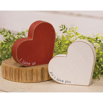 PS I Love You & I Love Us Heart Chunky Sitters Set of 2