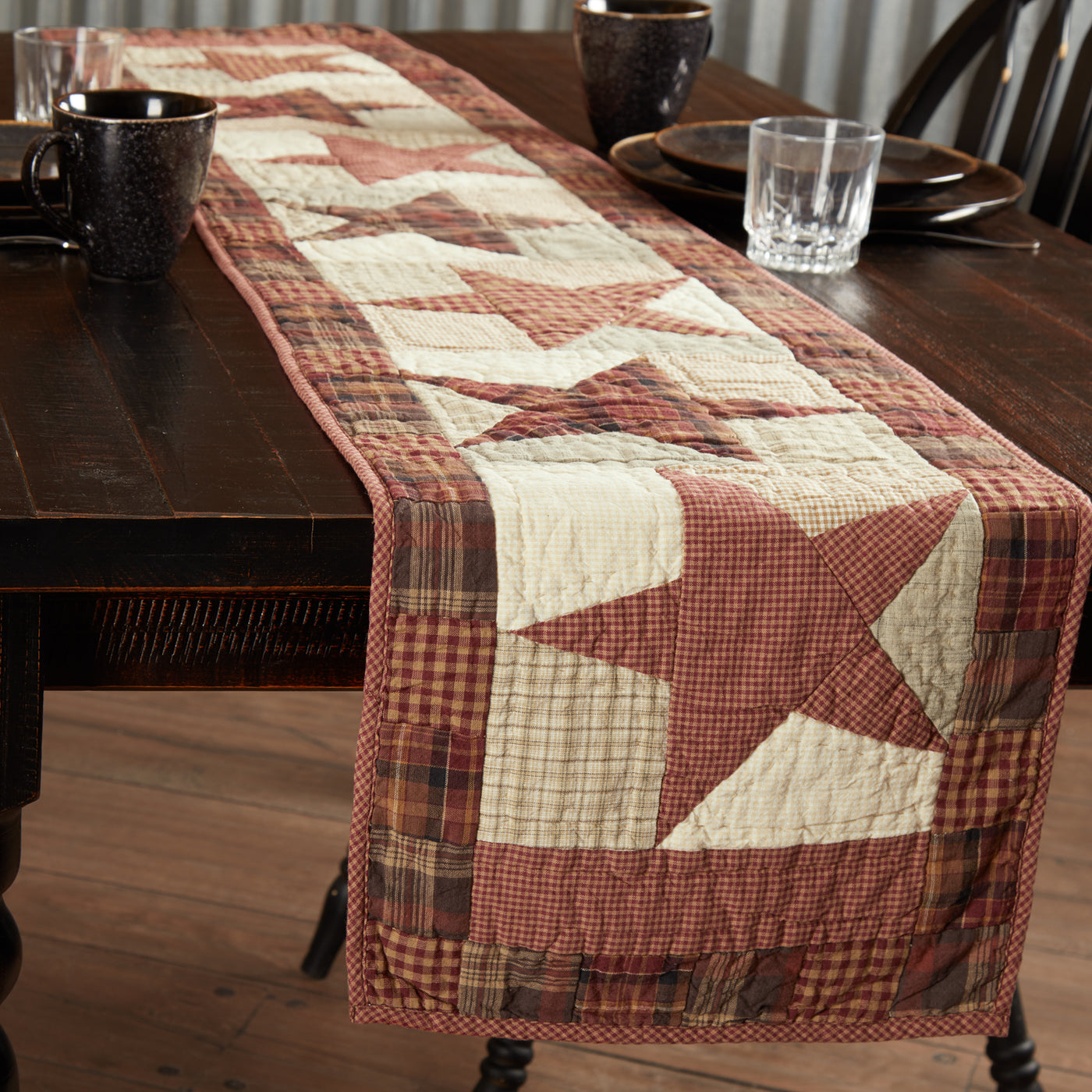 Abilene Star Quilted 72" Table Runner