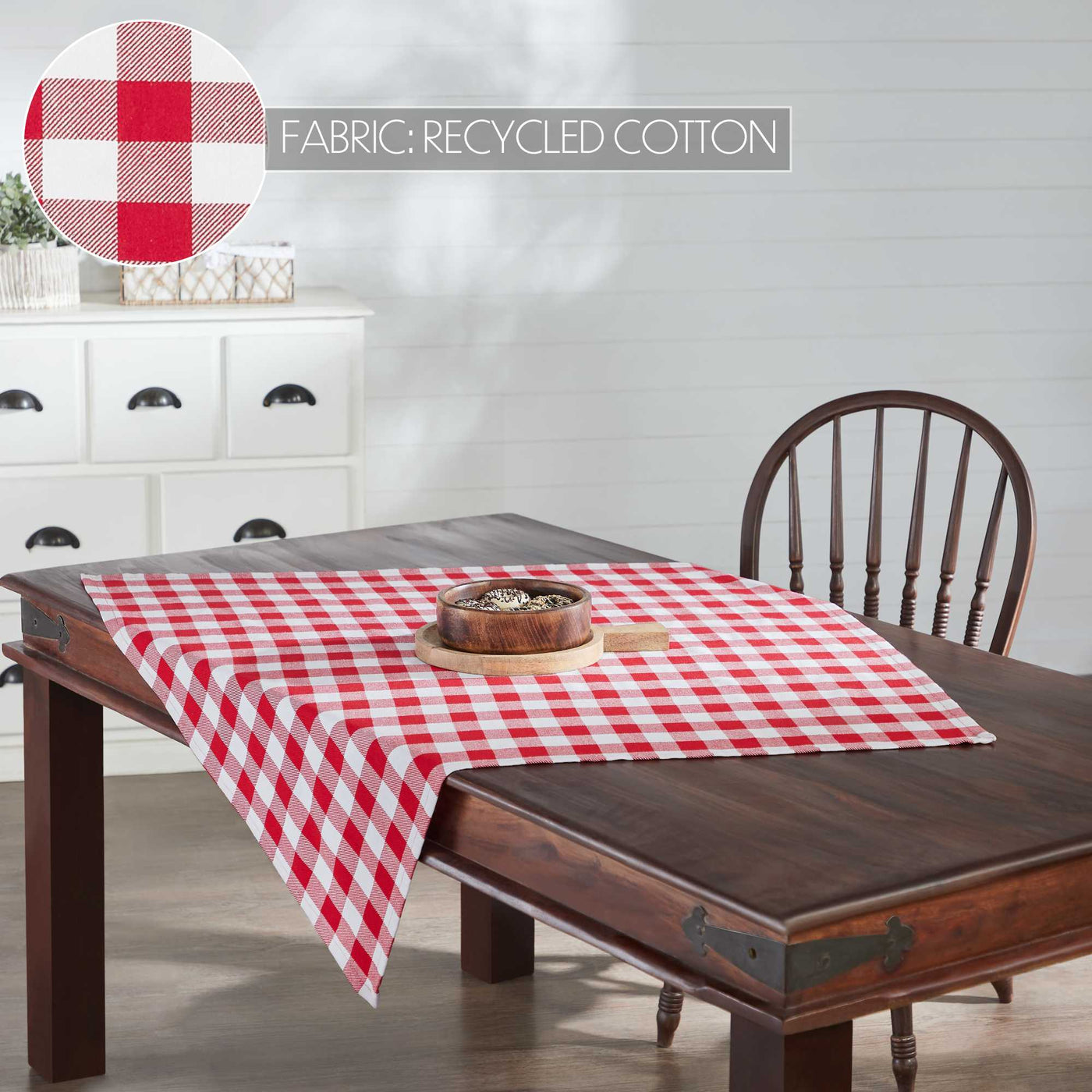 Buffalo Check Red 40" Table Topper