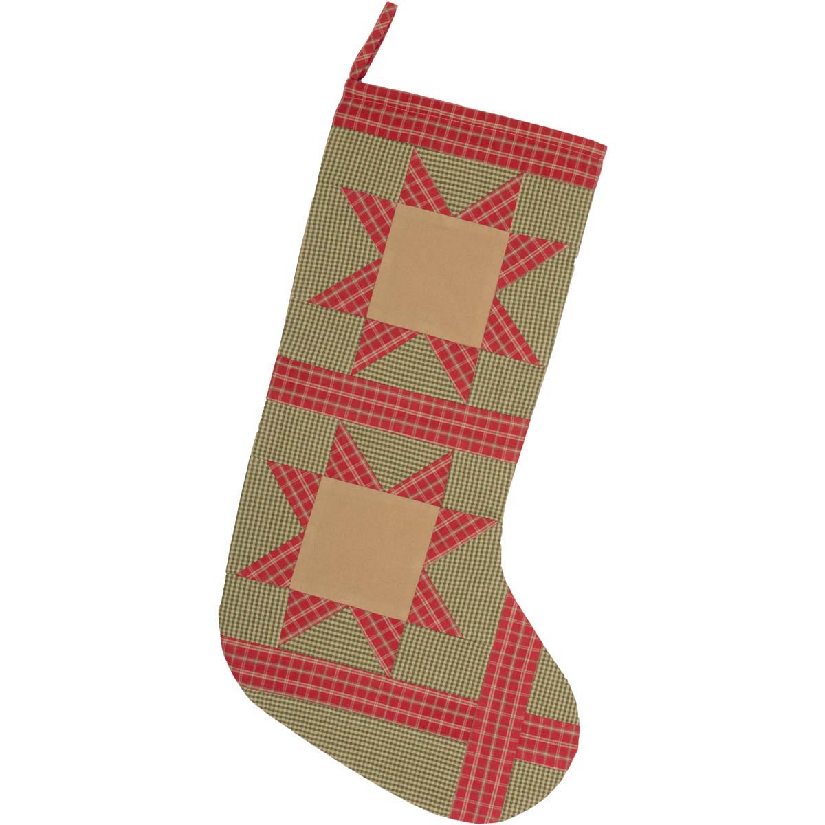 Dolly Star Green Patch Stocking 20"