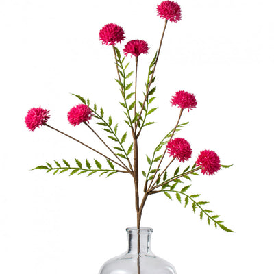 Hot Pink Clover 28" Faux Floral Stem