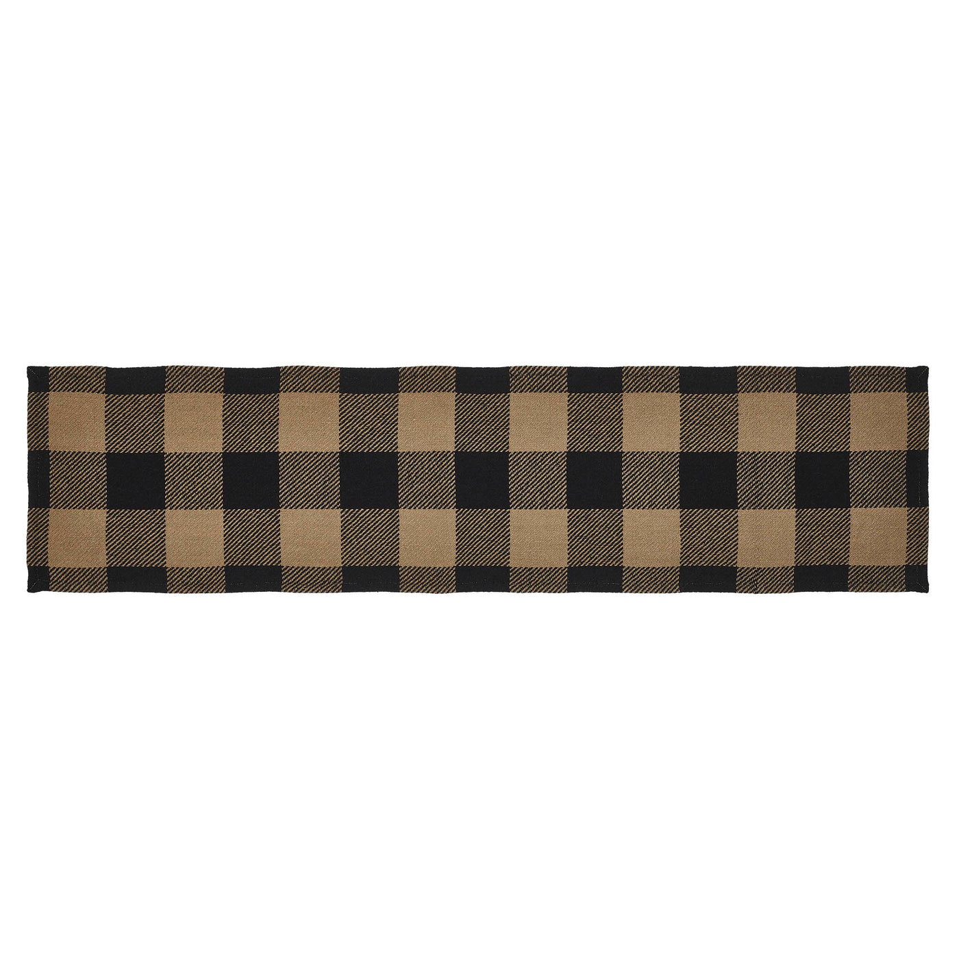 Black and Tan Check 48" Table Runner