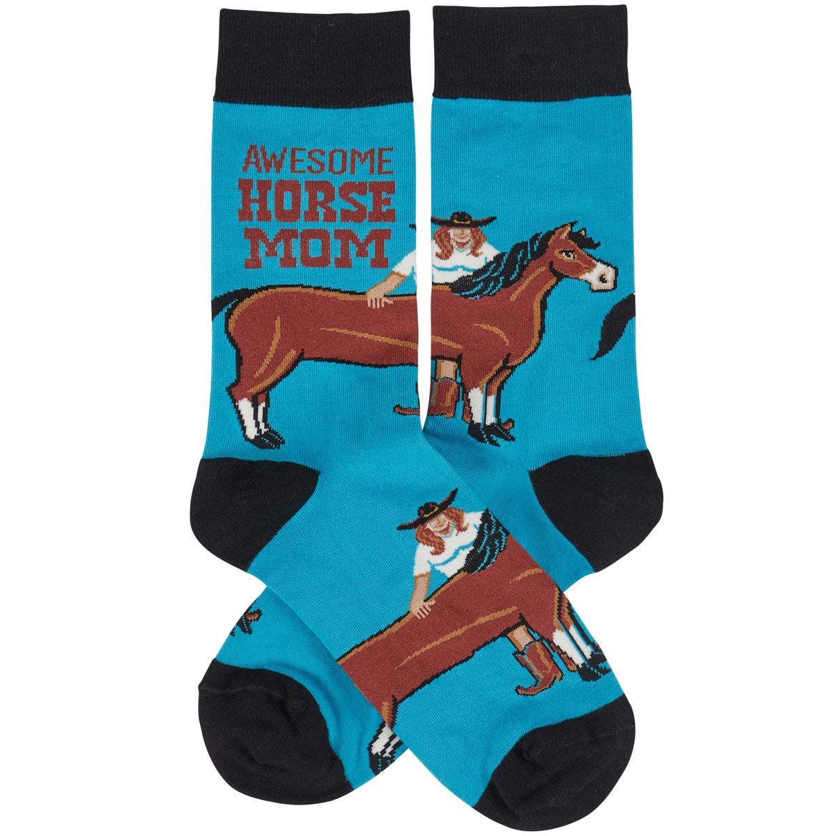 Awesome Horse Mom Fun Novelty Socks