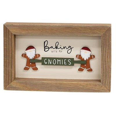 Baking With My Gnomies Small Christmas Framed Sign