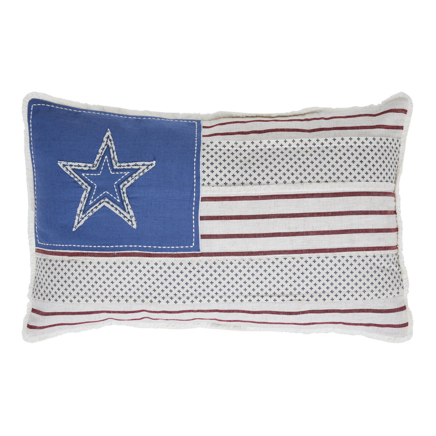 Americana Celebration Patchwork Flag 22" Pillow