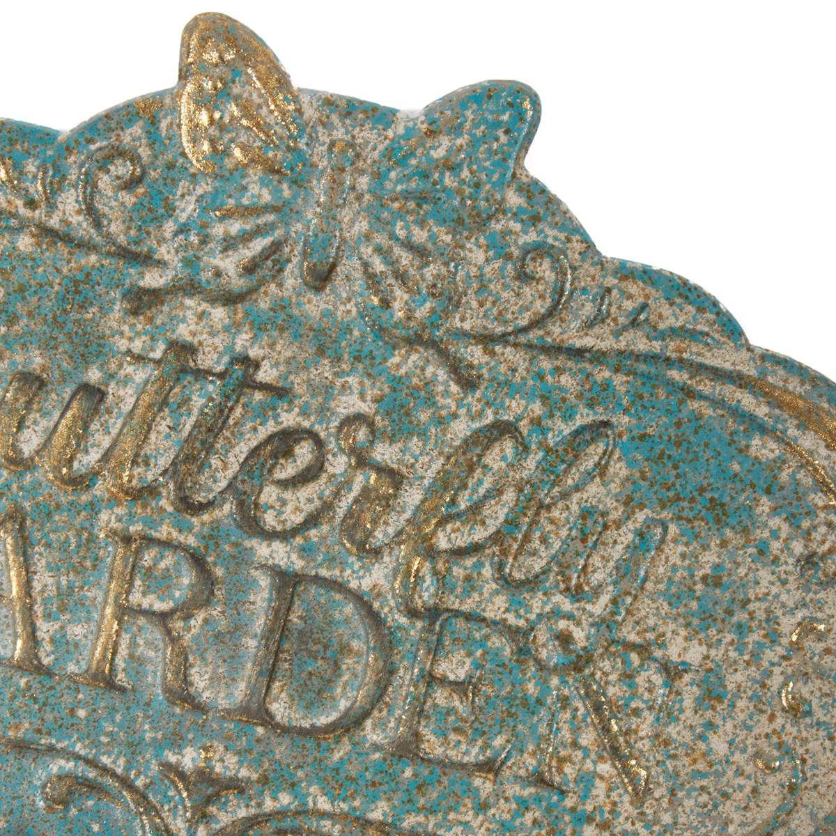 💙 Distressed Butterfly Garden Metal Stake