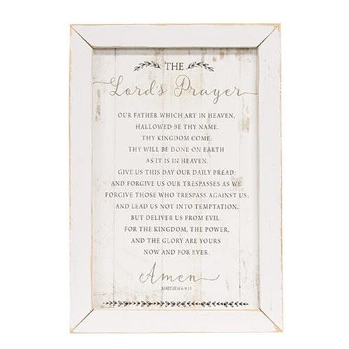 The Lord's Prayer Distressed Framed Print