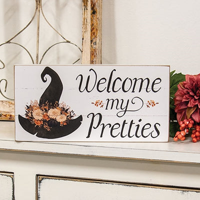 🧙‍♀️ 7 WITCHY DAYS DAY 7 ✨ Welcome My Pretties Floral Witch Hat Box Sign