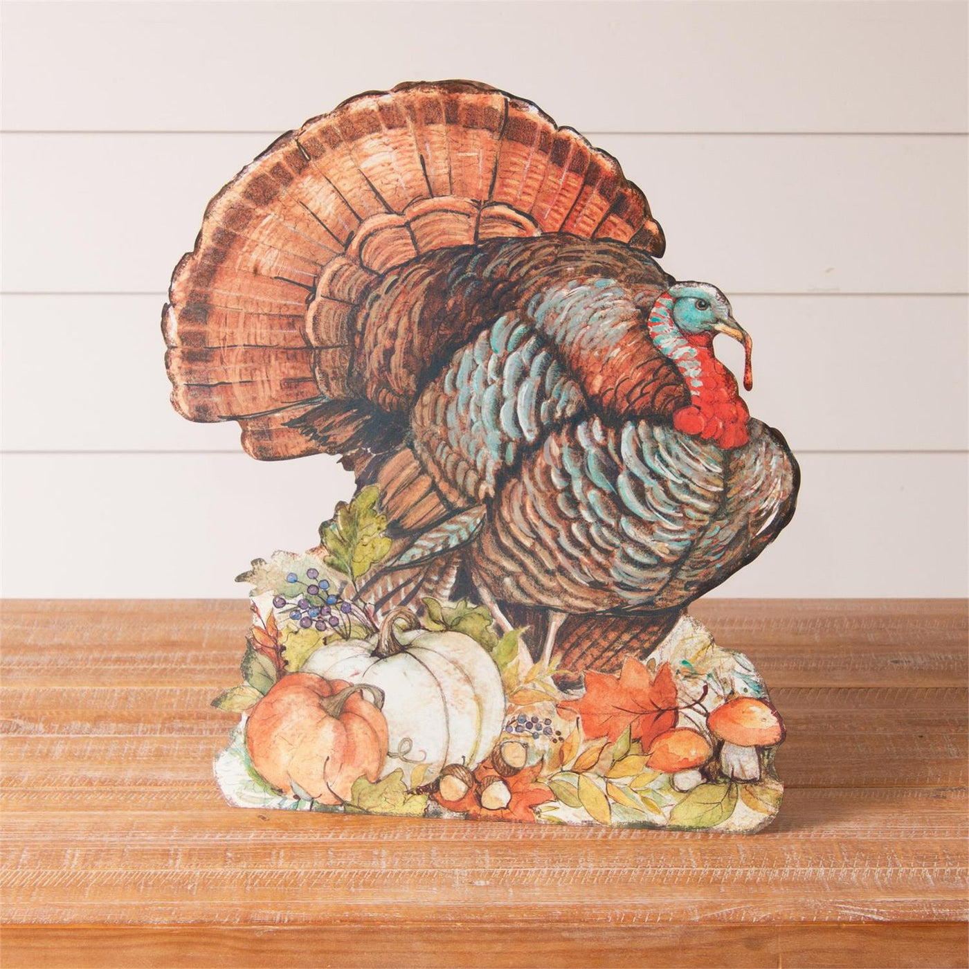 Harvest Turkey Metal Cutout 22" H