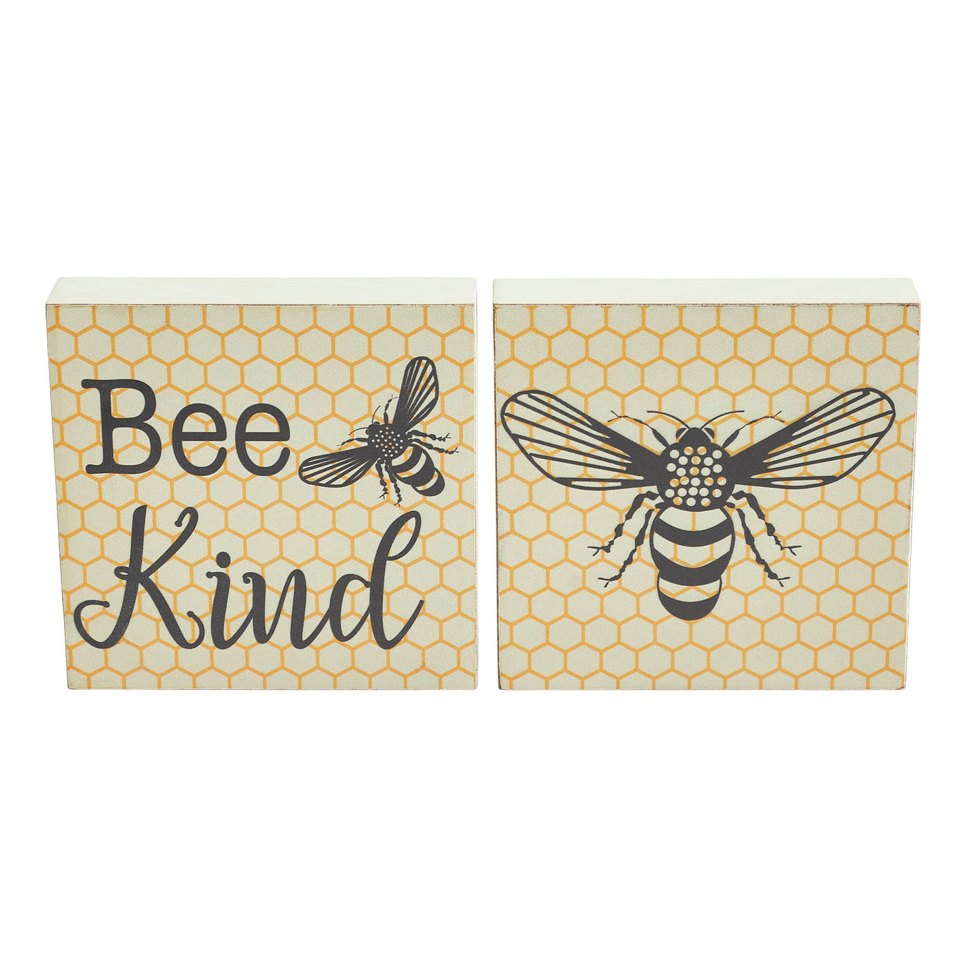 Set of 2 Buzzy Bees Bee Kind 5" Block Signs